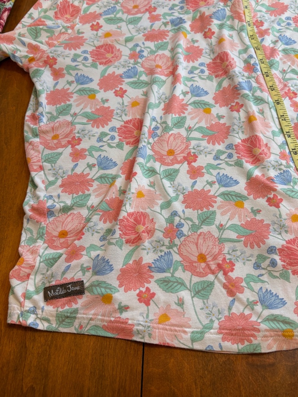 Matilda Jane Pastel Floral Button-Up PJ Set in Coral, Mint & Blue - Picture 13 of 13